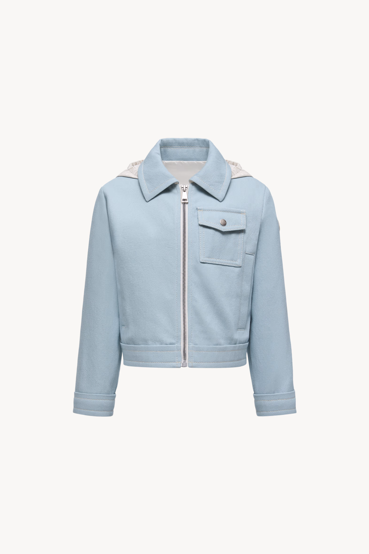 Chaqueta vaquera con capucha Esme Niña Azul claro Moncler 0